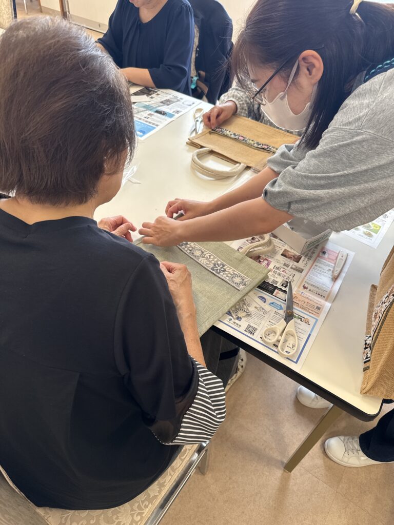 リメイクジュートバッグ作り